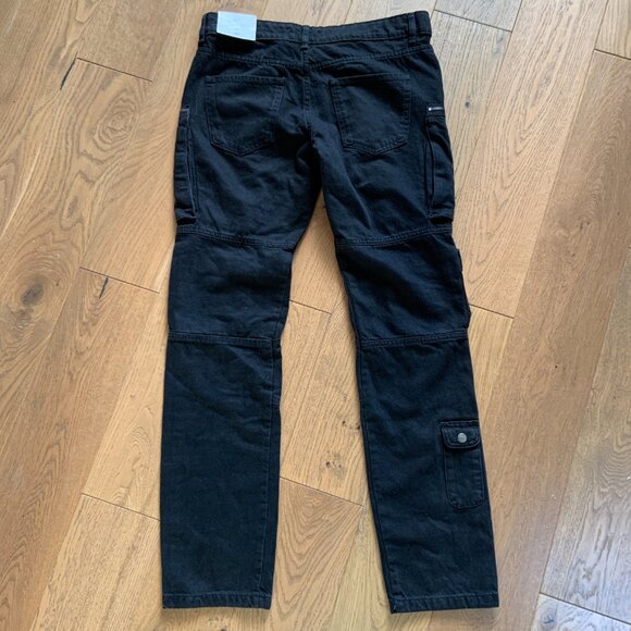 Women's Zara Black Slim Cargo Pants Trousers Jeans Denim Size US 2 - Picture 6 of 9